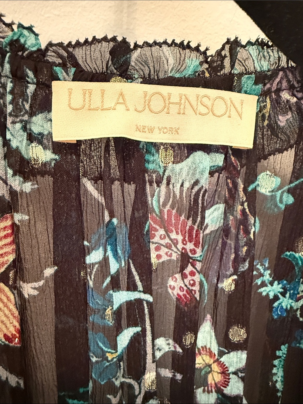 Silk Ulla Johnson floral Ruffled Maxi Dress - Picture 3 of 6